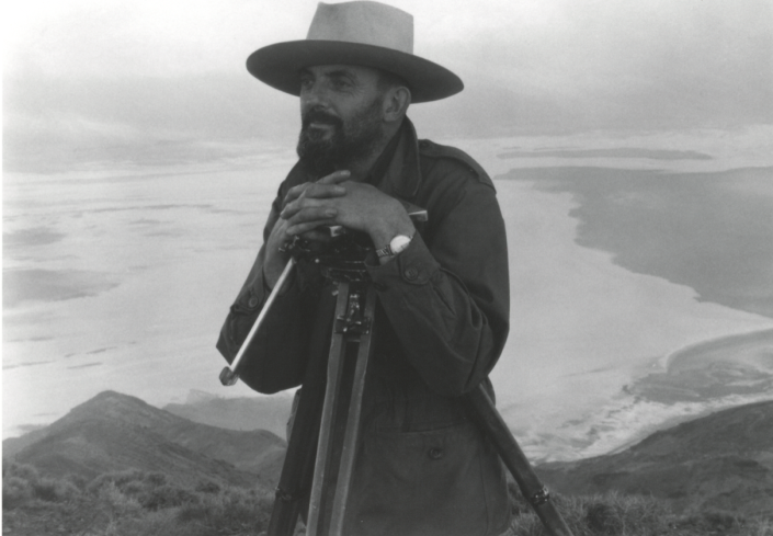 Ansel Adams in Death Valley. Photograph courtesy of the Adams' Family Archives.