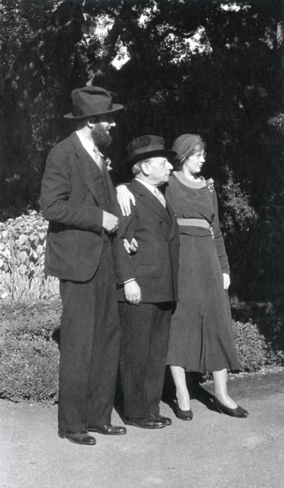 “Ansel Adams, Albert Bender, Virginia Adams,” California Faces: Selections from The Bancroft Library Portrait Collection, POR: Adams, Ansel:3, The Bancroft Library, University of California, Berkeley.