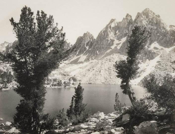 Kearsarge Pinnacles, original photograph by Ansel Adams, ca. 1925. Part of the Parmelian Prints of the High Sierras